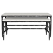Pemberly Row 2-piece Genuine Marble Top Nesting Coffee Tables in White