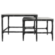 Pemberly Row 2-piece Genuine Marble Top Nesting Coffee Tables in White