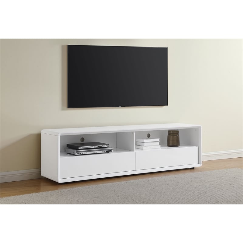Pemberly Row 71-inch 2-drawer TV Stand and Media Console in White