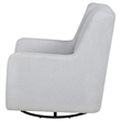 Pemberly Row Boucle Upholstered Swivel Glider Chair in Dove Grey