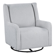 Pemberly Row Boucle Upholstered Swivel Glider Chair in Dove Grey