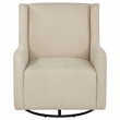 Pemberly Row Boucle Upholstered Swivel Glider Chair in Sandy Beige