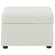 Pemberly Row Upholstered Hydraulic Lift Top Storage Ottoman in Beige