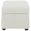 Pemberly Row Upholstered Hydraulic Lift Top Storage Ottoman in Beige