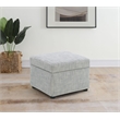 Pemberly Row Upholstered Hydraulic Lift Top Storage Ottoman in Gray