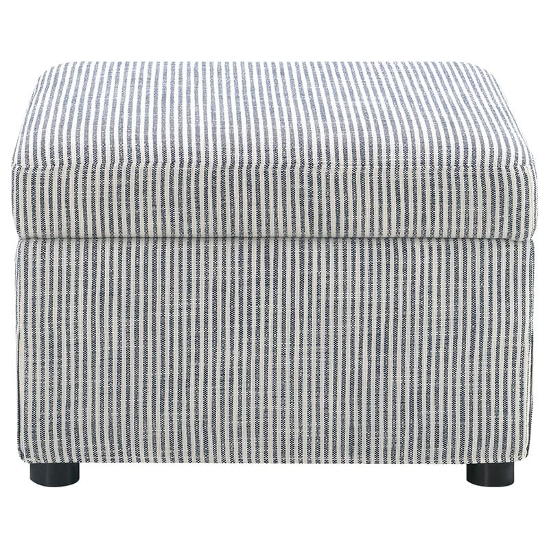 Pemberly Row Upholstered Hydraulic Lift Top Storage Ottoman in Gray