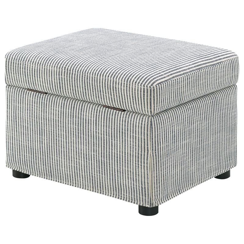 Pemberly Row Upholstered Hydraulic Lift Top Storage Ottoman in Gray