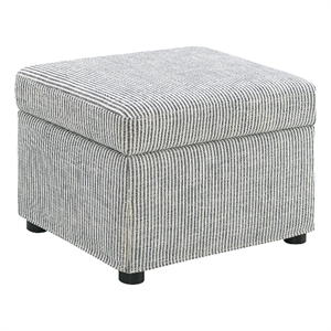Pemberly Row Upholstered Hydraulic Lift Top Storage Ottoman in Gray