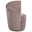 Pemberly Row Upholstered Swivel Chair with Curved Backrest in Blush