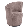 Pemberly Row Upholstered Swivel Chair with Curved Backrest in Blush