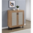 Pemberly Row 2-door Entryway Shoe Storage Cabinet in Natural Oak