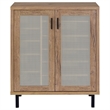 Pemberly Row 2-door Entryway Shoe Storage Cabinet in Natural Oak