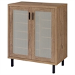 Pemberly Row 2-door Entryway Shoe Storage Cabinet in Natural Oak