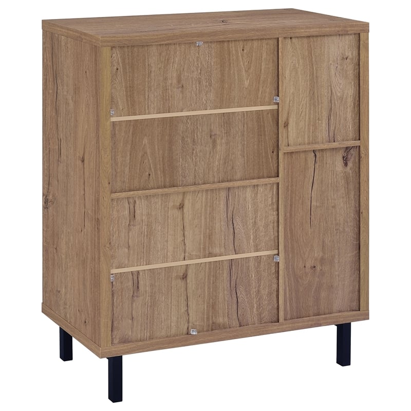 Pemberly Row 2-door Entryway Shoe Storage Cabinet in Natural Oak