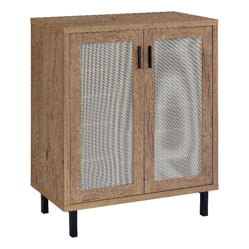 Pemberly Row 2-door Entryway Shoe Storage Cabinet in Natural Oak