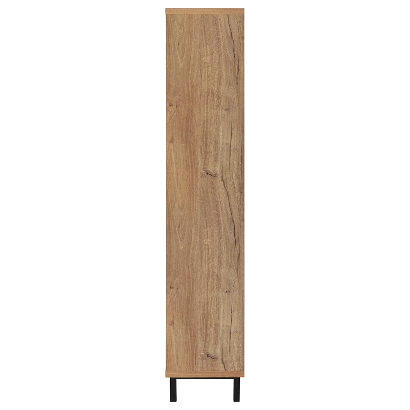 Pemberly Row 80-inch 4-door Tall Shoe Storage Cabinet in Natural Oak