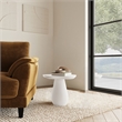 Pemberly Row 17-inch Side Table with Cloud-Shaped Top in Off White