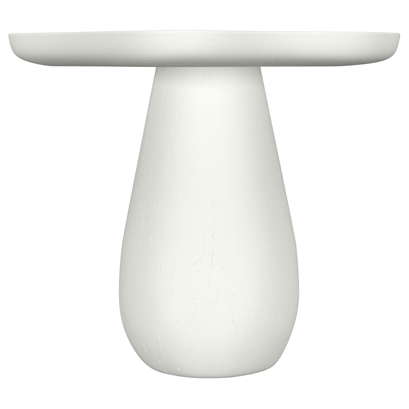 pemberly row 17-inch side table with cloud-shaped top in off white