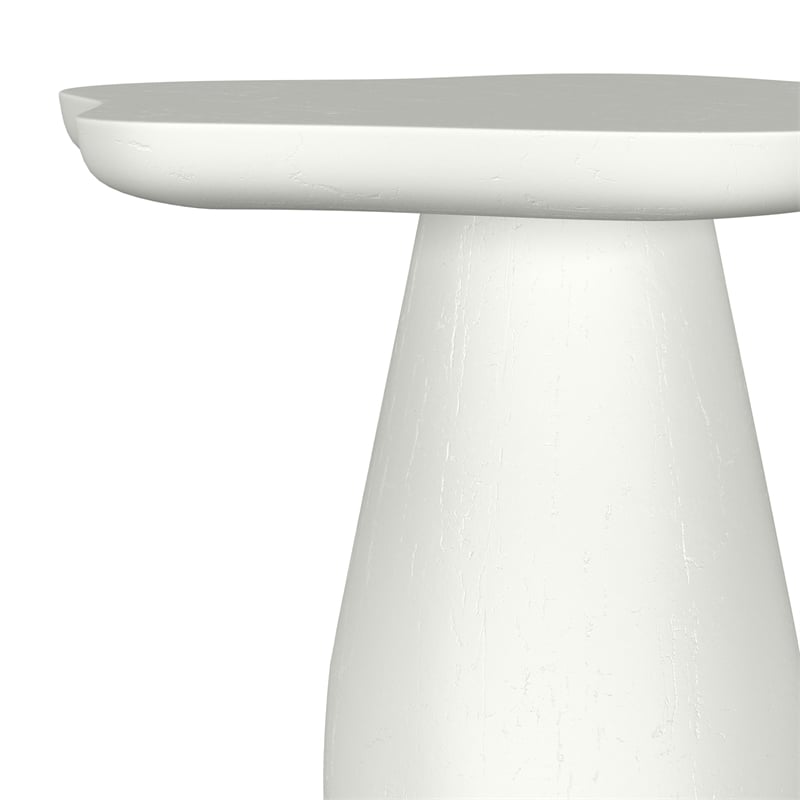 pemberly row 17-inch side table with cloud-shaped top in off white