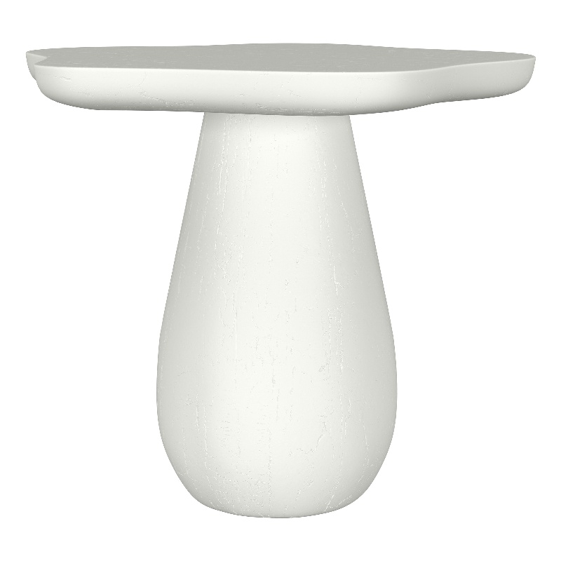 Pemberly Row 17-inch Side Table with Cloud-Shaped Top in Off White