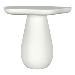 Pemberly Row 17-inch Side Table with Cloud-Shaped Top in Off White