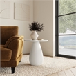 Pemberly Row 20-inch Side Table with Cloud-Shaped Top in Off White