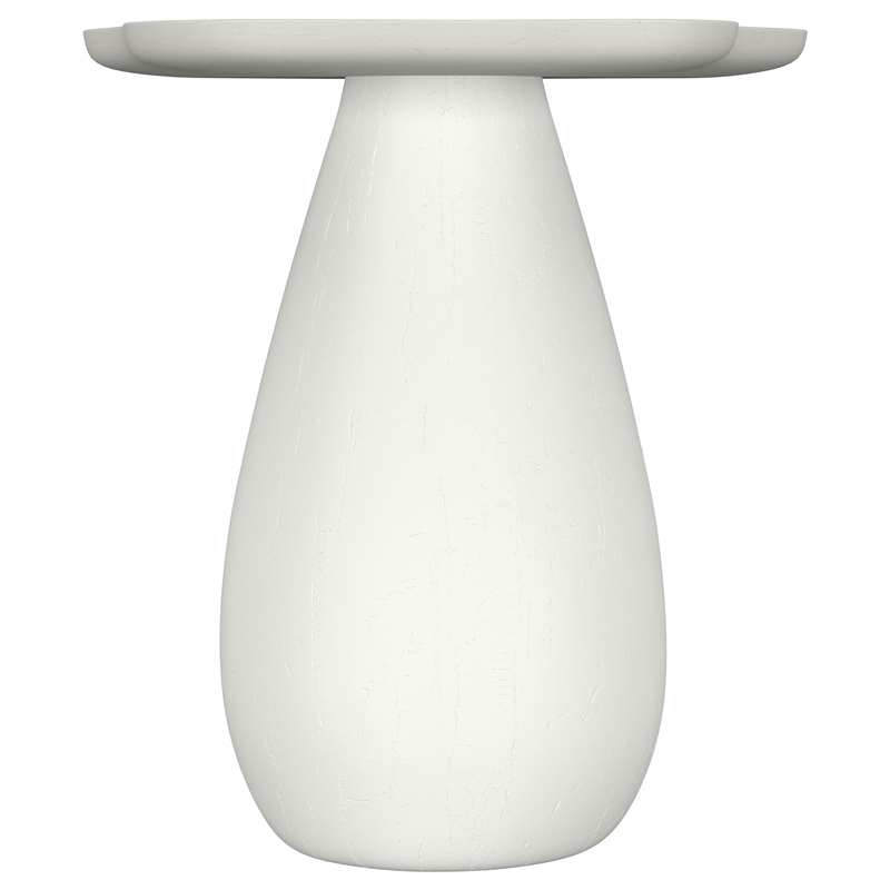 Pemberly Row 20-inch Side Table with Cloud-Shaped Top in Off White