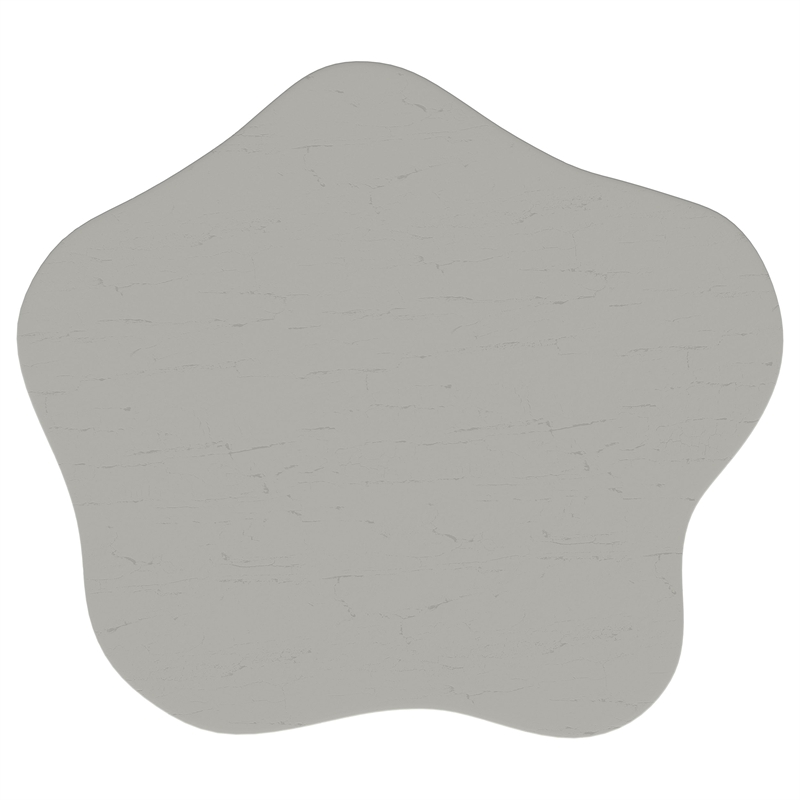 Pemberly Row 20-inch Side Table with Cloud-Shaped Top in Off White