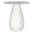 Pemberly Row 20-inch Side Table with Cloud-Shaped Top in Off White