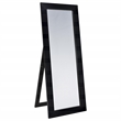 Pemberly Row Tempered Glass Full Length Standing Mirror in Black Oak