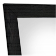 Pemberly Row Tempered Glass Full Length Standing Mirror in Black Oak