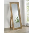 Pemberly Row Tempered Glass Full Length Standing Mirror in Mango