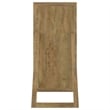 Pemberly Row Tempered Glass Full Length Standing Mirror in Mango