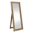 Pemberly Row Tempered Glass Full Length Standing Mirror in Mango