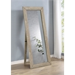 Pemberly Row Tempered Glass Full Length Mirror in Grey Washed Oak