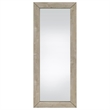 Pemberly Row Tempered Glass Full Length Mirror in Grey Washed Oak