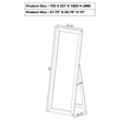 Pemberly Row Tempered Glass Full Length Mirror in Grey Washed Oak