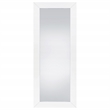 Pemberly Row Tempered Glass Full Length Mirror in White High Gloss