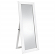 Pemberly Row Tempered Glass Full Length Mirror in White High Gloss
