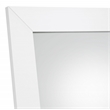 Pemberly Row Tempered Glass Full Length Mirror in White High Gloss