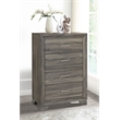 Pemberly Row Transitional 4-drawer Chest of Drawers in Brown Oak