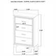 Pemberly Row Transitional 4-drawer Chest of Drawers in Brown Oak
