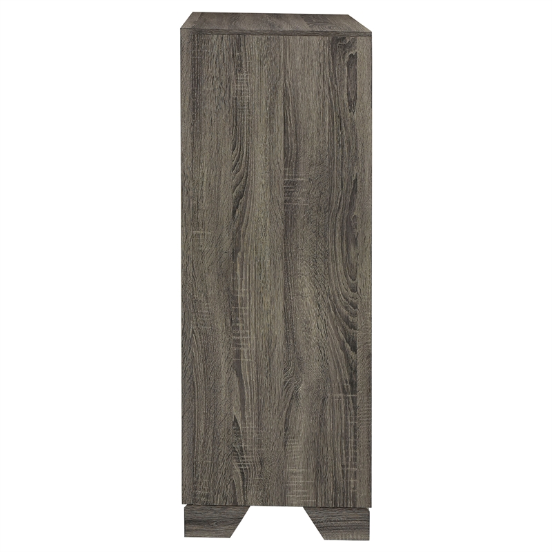 Pemberly Row Transitional 4-drawer Chest of Drawers in Brown Oak