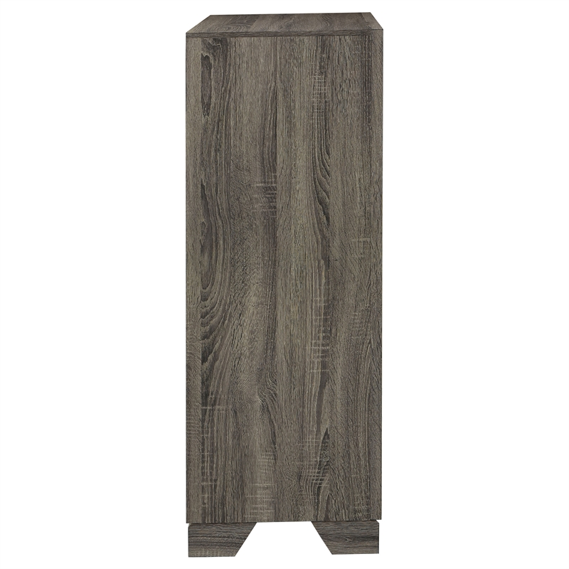 Pemberly Row Transitional 4-drawer Chest of Drawers in Brown Oak