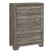 Pemberly Row Transitional 4-drawer Chest of Drawers in Brown Oak
