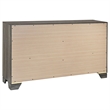 Pemberly Row Transitional 6-drawer Dresser Cabinet in Brown Oak