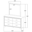 Pemberly Row Transitional 6-drawer Dresser and Mirror in Brown Oak