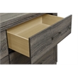 Pemberly Row Transitional 6-drawer Dresser and Mirror in Brown Oak