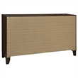 Pemberly Row 6-drawer Dresser Cabinet with Gold Knobs in Walnut