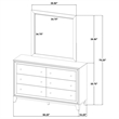 Pemberly Row 6-drawer Dresser and Mirror with Gold Knobs in Walnut